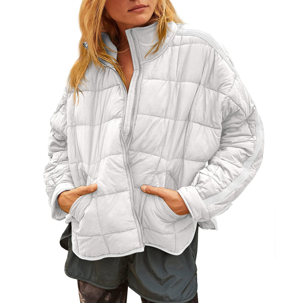Women's Casual Loose Puffer Jacket with Pocket