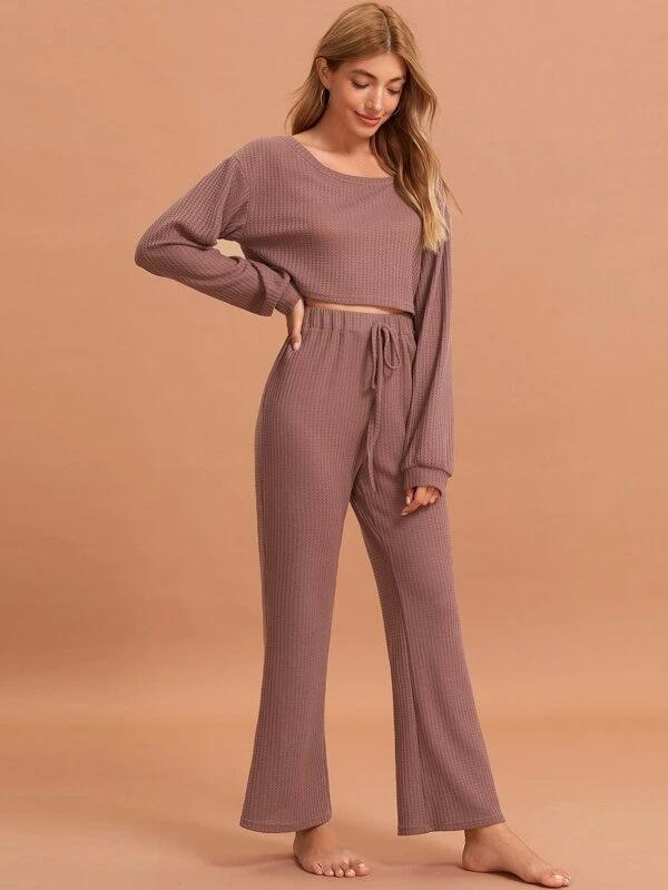 Autumn And Winter New Home Wear Casual Wear Two-piece Pyjama Suit