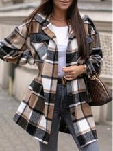 Load image into Gallery viewer, Fashion New Style Plaid Printed Casual Cardigan Shirt Women

