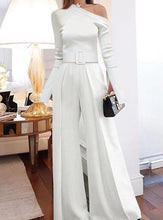 Load image into Gallery viewer, New Style Long-sleeved Jumpsuit Slim Casual Wide-leg Pants
