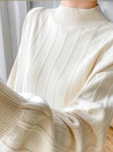 Load image into Gallery viewer, Elegant Round Neck Long Sleeve Plain Polyester Long Sweater Dress
