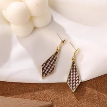 Load image into Gallery viewer, 925 Silver Needle Houndstooth Earrings Cold Wind
