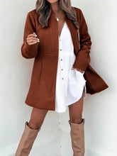 Load image into Gallery viewer, Clean Color Slim Long Sleeve Pocket Women&#39;s Coat
