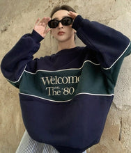 Load image into Gallery viewer, Casual Polyester Round Neck Letter Printed Loose Sweatshirt
