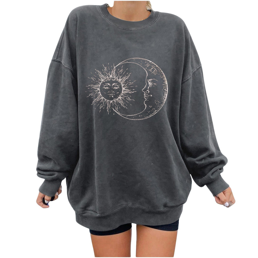 Personalized Printing Loose Plus Size Fashion Sweatshirt