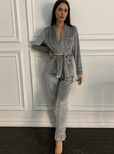 Load image into Gallery viewer, Ladies Homewear Long Sleeve Nightgown Set

