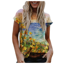 Load image into Gallery viewer, Street Hipster Pullover Print Loose Fit Short-sleeved Women&#39;s T-Shirt
