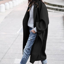 Load image into Gallery viewer, Fashion Long Solid Color Lapel Coat Warm Coat
