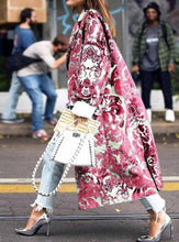 Load image into Gallery viewer, Fashion Polyester Printing Shawl Collar Long Sleeve Loose Coat For Women
