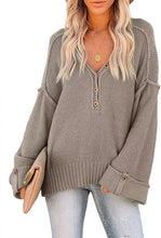 Load image into Gallery viewer, Acrylic Fall Winter Solid Color Pullover Ladies Sweater
