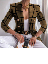 Load image into Gallery viewer, Fashion Polyester Printed Shawl Collar Regular Sleeve Blazer
