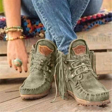 Load image into Gallery viewer, Fashion Simple Ladies Fringed Short Boots
