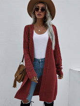 Charger l&#39;image dans la galerie, Long Cardigan Solid Color Women&#39;s Knitted Sweater
