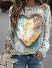 Load image into Gallery viewer, Women&#39;s New Abstract Print Round Neck Sweatshirt
