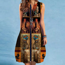 Load image into Gallery viewer, Medium Length Bohemian 3D Foreign Trade Printing Dress
