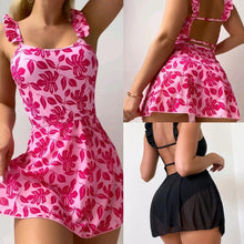 Load image into Gallery viewer, Printed One-piece Bikini Swimsuit Skirt
