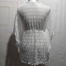 Load image into Gallery viewer, Lace And Ball-edge Drawstring Cover Ups
