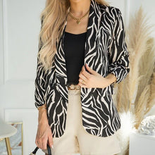 Charger l&#39;image dans la galerie, New Leopard Print Long Sleeve Blazer Ladies Jacket
