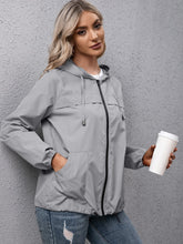 Load image into Gallery viewer, Outdoor Sports Hooded Waterproof Jacket Zipper Women&#39;s Top
