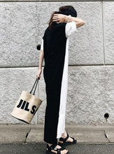 Load image into Gallery viewer, Women&#39;s Contrast Color Stitching Long Casual Slim Dress
