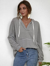 Charger l&#39;image dans la galerie, Casual Striped Hedging Style Tops Sweatshirt
