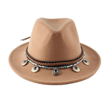 Load image into Gallery viewer, British Felt Plain Color Belt Fedora Hat

