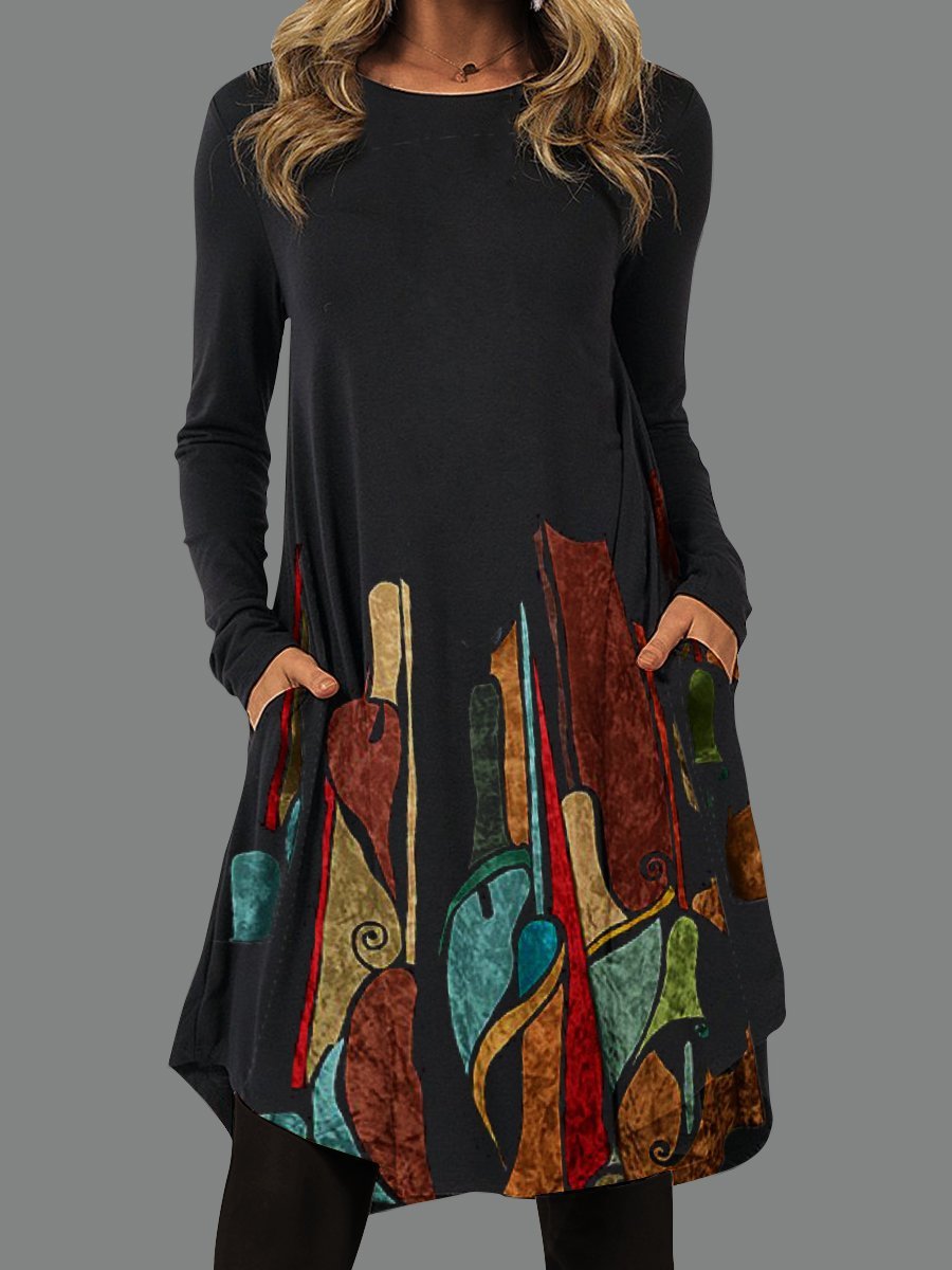 New Long-sleeved Ethnic Style Spring And Autumn Women's Dress